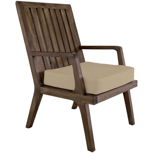 Teak 20 X 18 inch Cream Outdoor Cushion, Arm Chair Cushion
