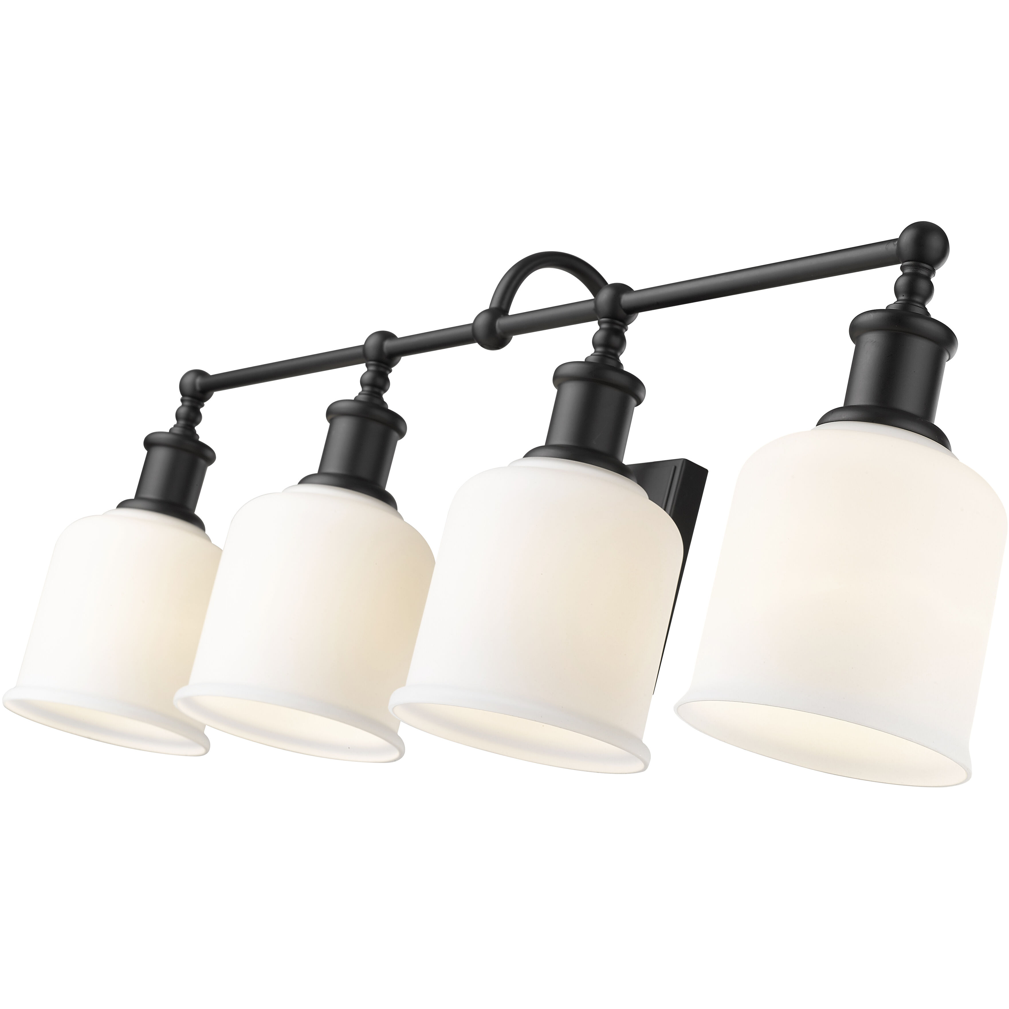 Bryant 4 Light 32 inch Matte Black Vanity Wall Light