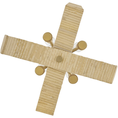 Sammi 4 Light 17 inch Lacquered Brass Pendant Ceiling Light