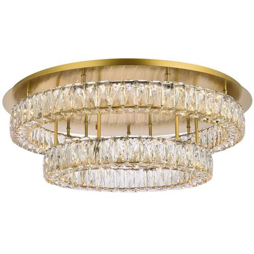 Monroe 2 Light 30 inch Gold Flush Mount Ceiling Light