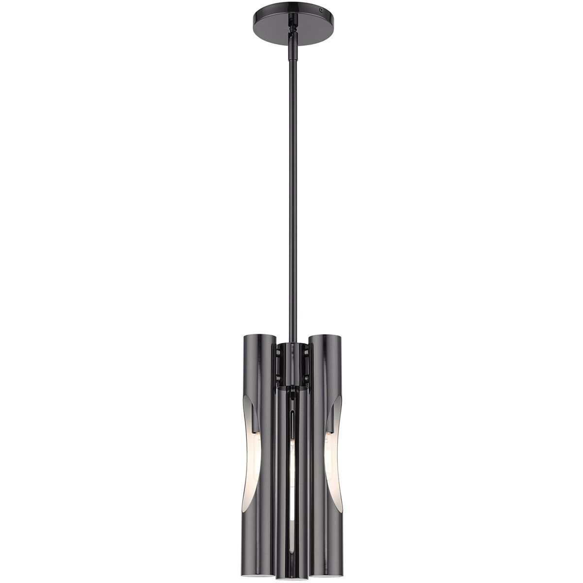 Acra 3 Light 6 inch Black Chrome Pendant Chandelier Ceiling Light