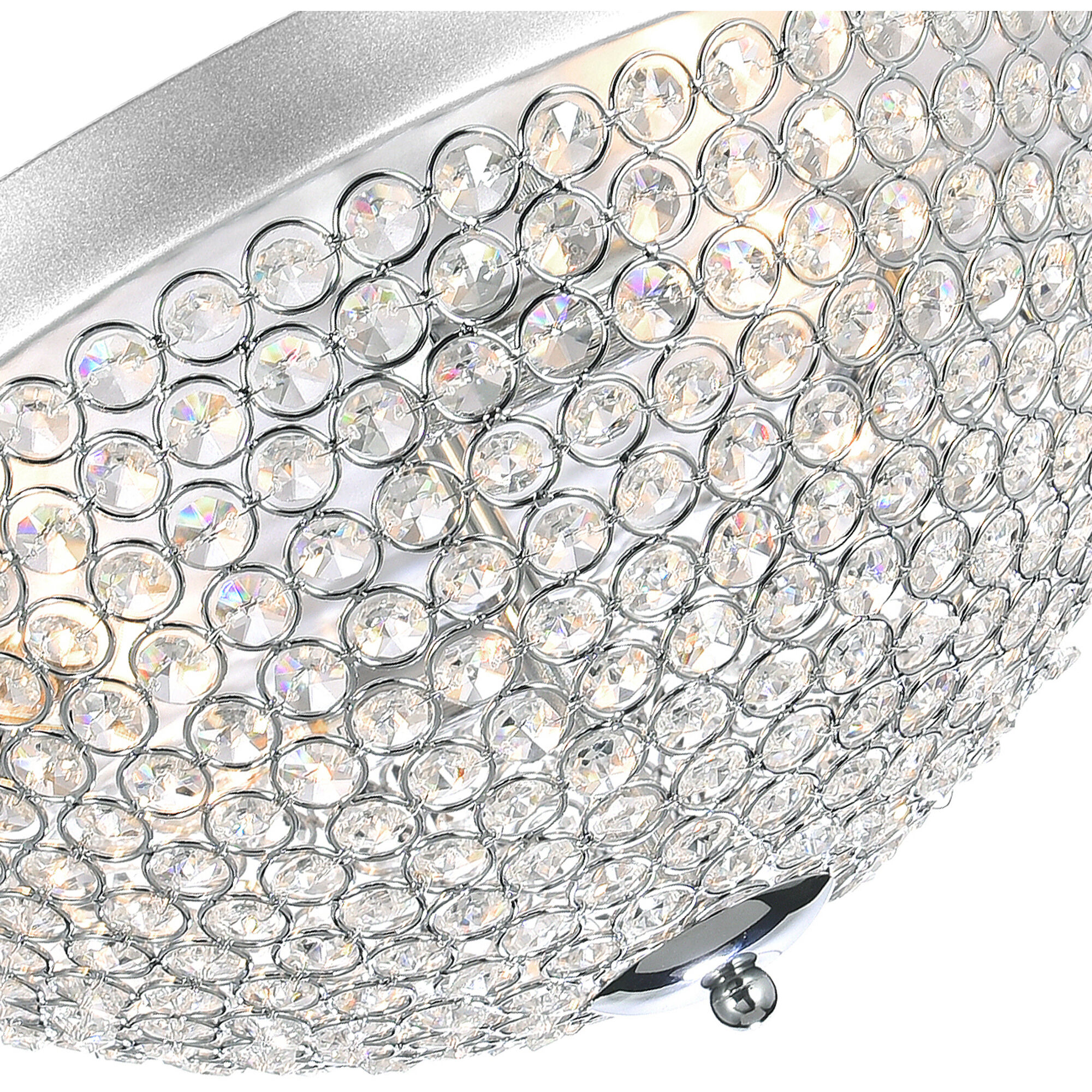 Globe 4 Light 16 inch Chrome Bowl Flush Mount Ceiling Light