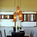 Envisage VI 1 Light 4 inch Bronze Mini Pendant Ceiling Light in Grooved Amber