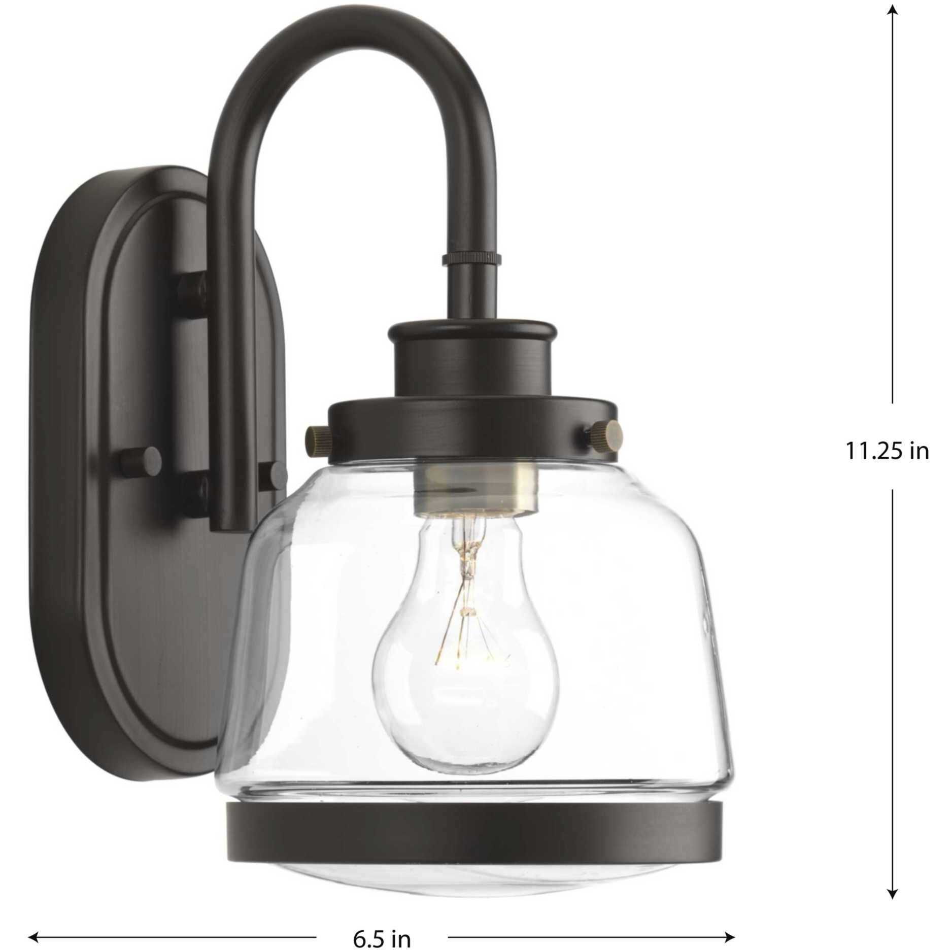 Judson 1 Light 7 inch Antique Bronze Bath Vanity Wall Light