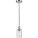Clymer 1 Light 3.88 inch Polished Chrome Mini Pendant Ceiling Light in Seedy Glass