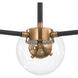 Altoona 3 Light 26 inch Matte Black with Antique Gold Chandelier Ceiling Light