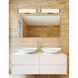 Fusion 18.5 inch Matte Black Vanity Light Wall Light in Opal Fusion