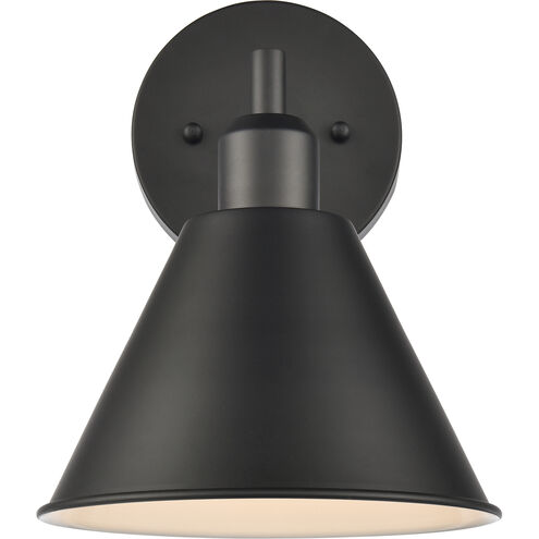 Abbington 1 Light 8 inch Matte Black Vanity Light Wall Light