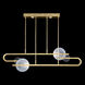 Selene 8 Light 65 inch Gold Pendant Ceiling Light