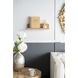 Anita 18.9 inch Brown Wall Shelf