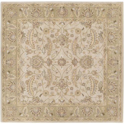 Caesar 72 X 72 inch Oatmeal/Dusty Sage/Olive/Beige/Pale Blue/Gray Handmade Rug in 6 Ft Square, Wool
