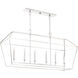 Aviary 6 Light 54 inch Polished Nickel Island Chandelier Ceiling Light 