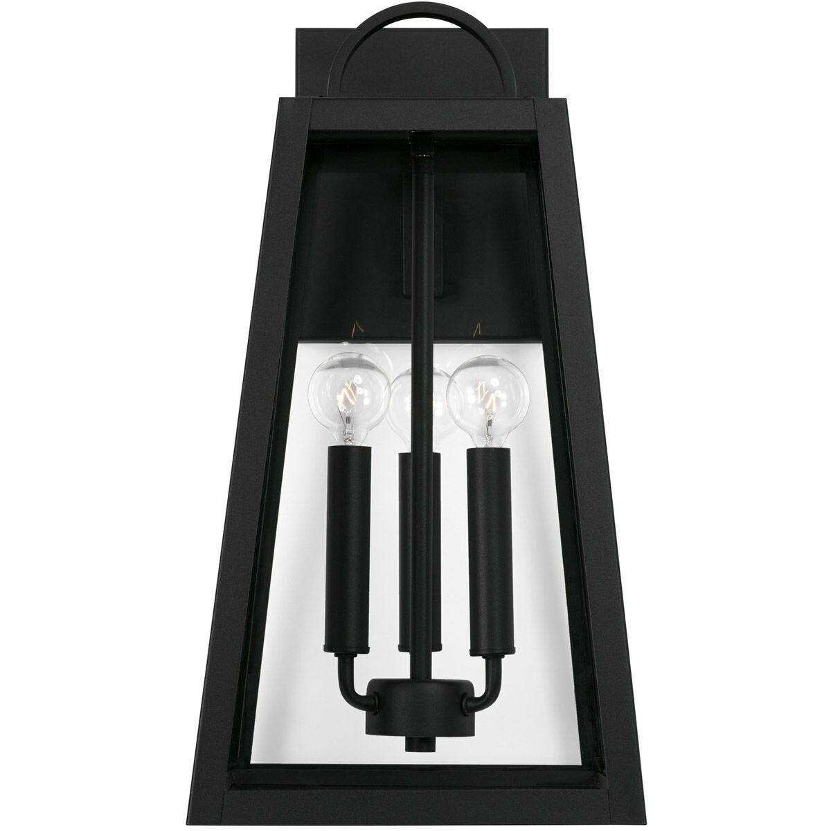 Leighton 3 Light 19.5 inch Black Outdoor Wall Lantern