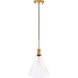 Meadville 1 Light 10 inch Brass Pendant Ceiling Light