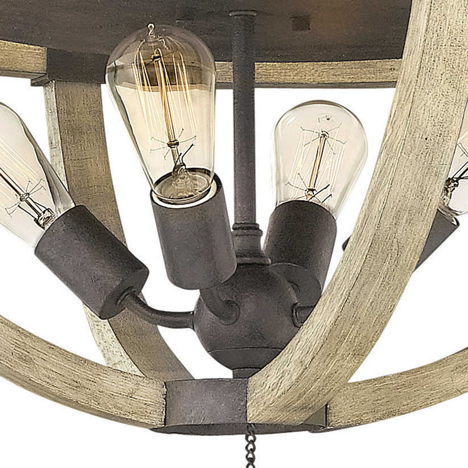 Middlefield LED 23.75 inch Iron Rust Foyer Light Ceiling Light, Flush Mount