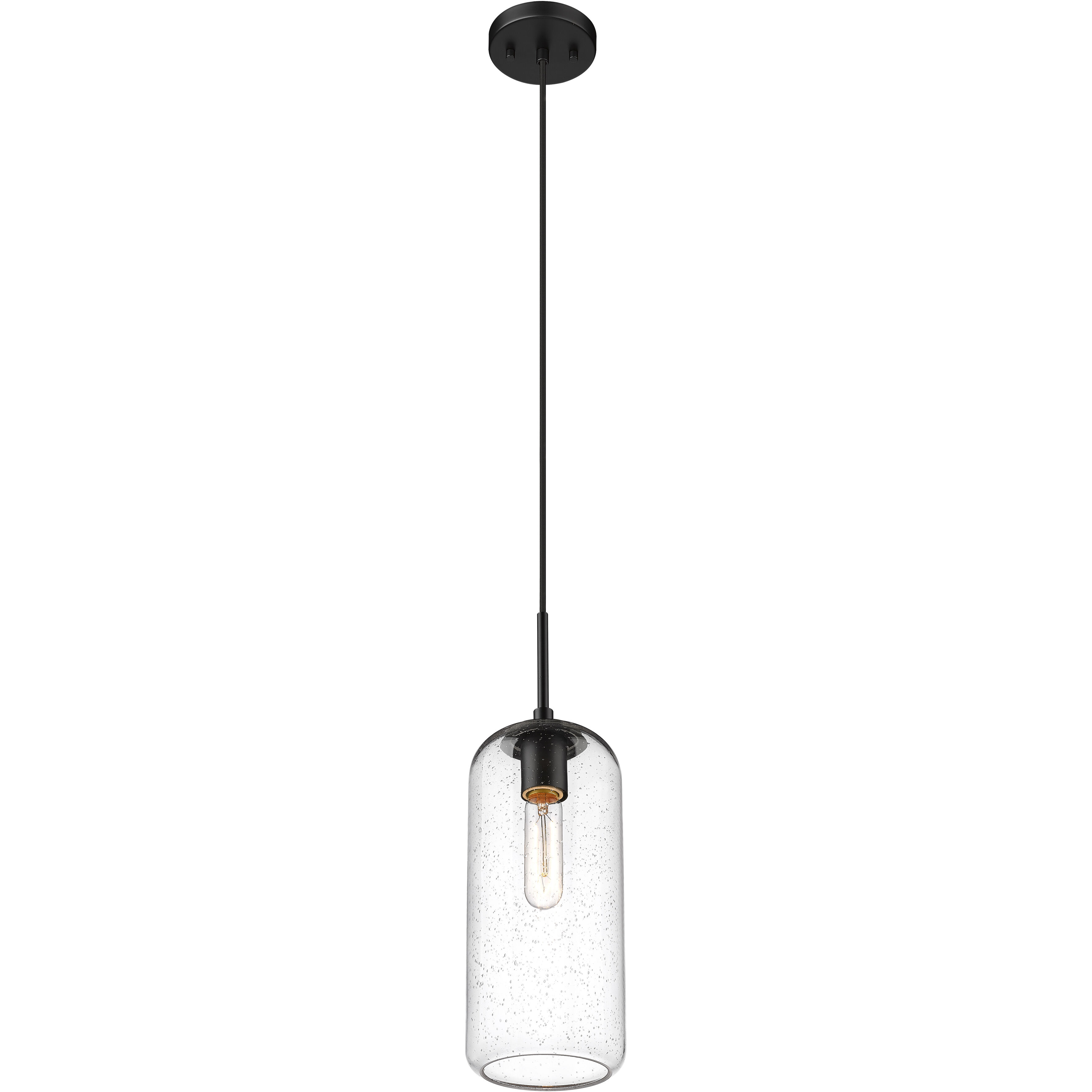 Monty 1 Light 5.25 inch Matte Black Pendant Ceiling Light