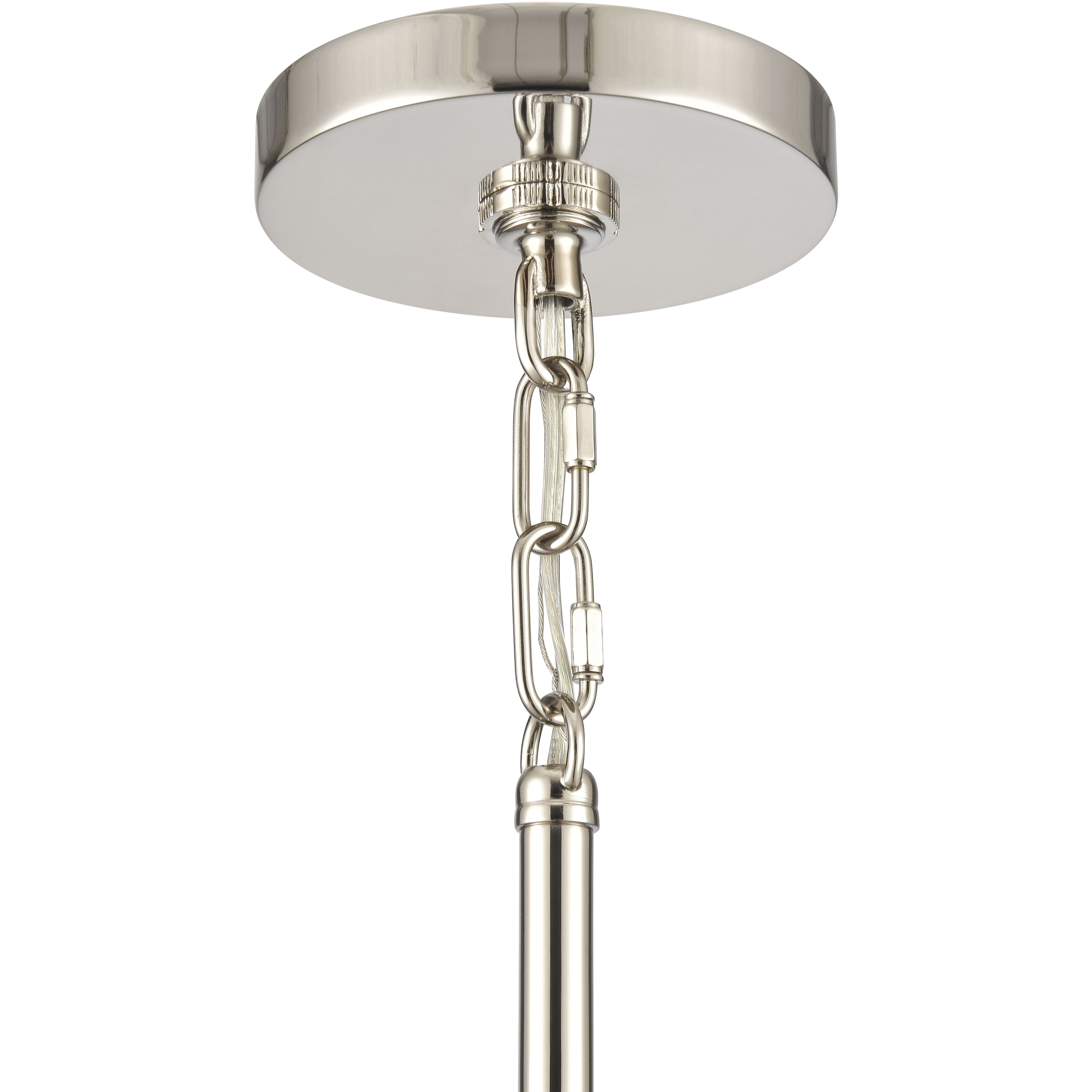 Abaca 1 Light 5.25 inch Polished Nickel with Gray Mini Pendant Ceiling Light