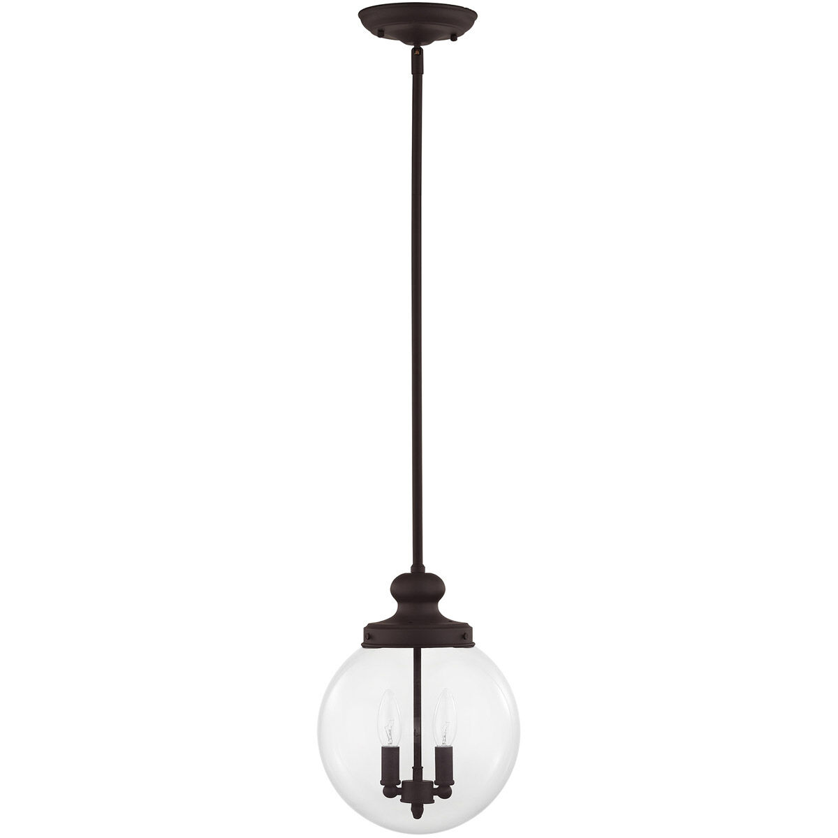 Sheffield 2 Light 10 inch Bronze Pendant Ceiling Light