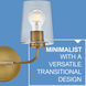 Kline 4 Light 33 inch Heritage Brass Bath Wall Light in Clear