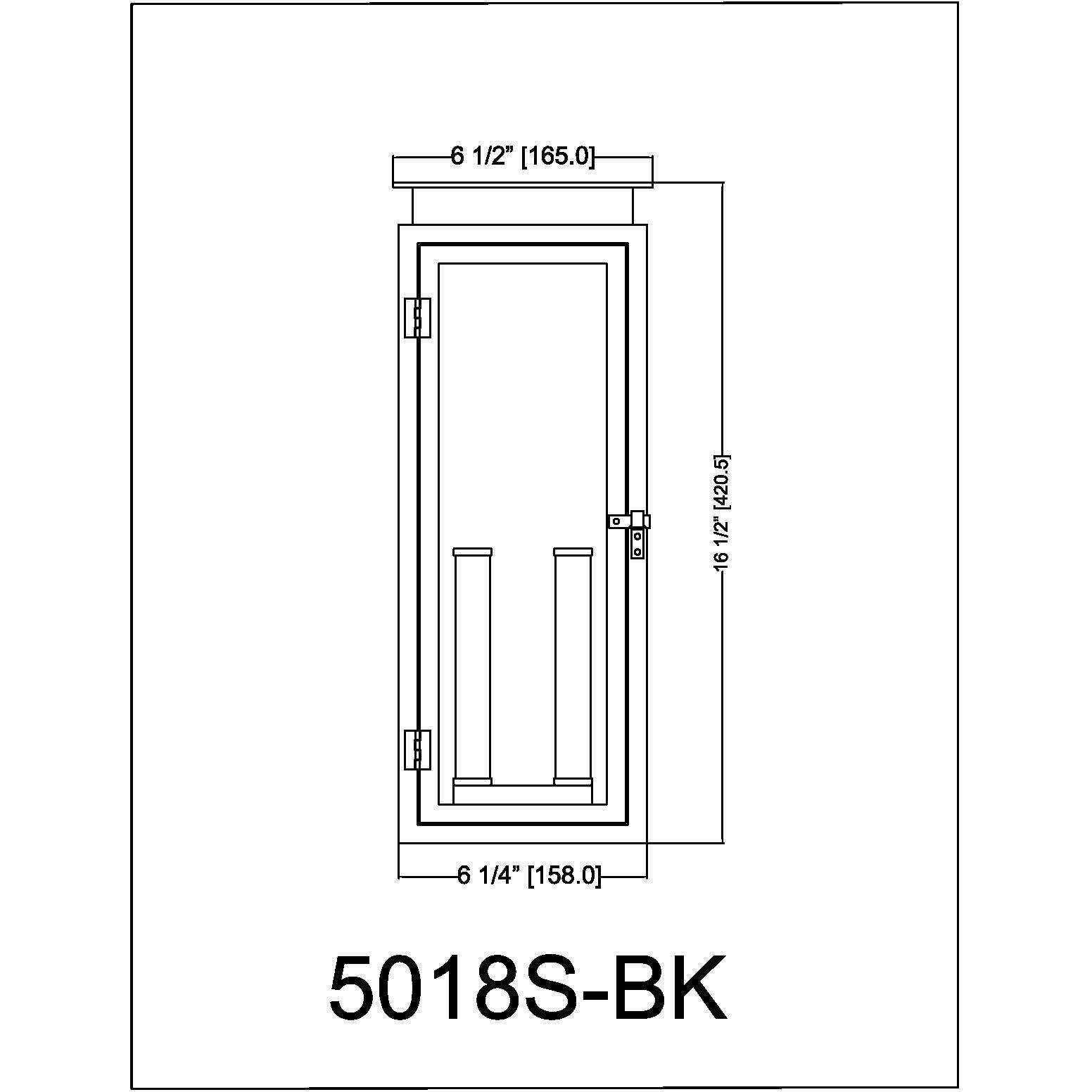 Nova 2 Light 16.5 inch Black Outdoor Wall Light in Clear Glass