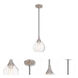 Hand Blown Art Glass Mini Pendants 1 Light 7 inch Brushed Nickel Mini Pendant Ceiling Light