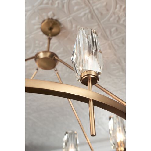 Ana LED 36 inch Heritage Brass Indoor Chandelier Ceiling Light