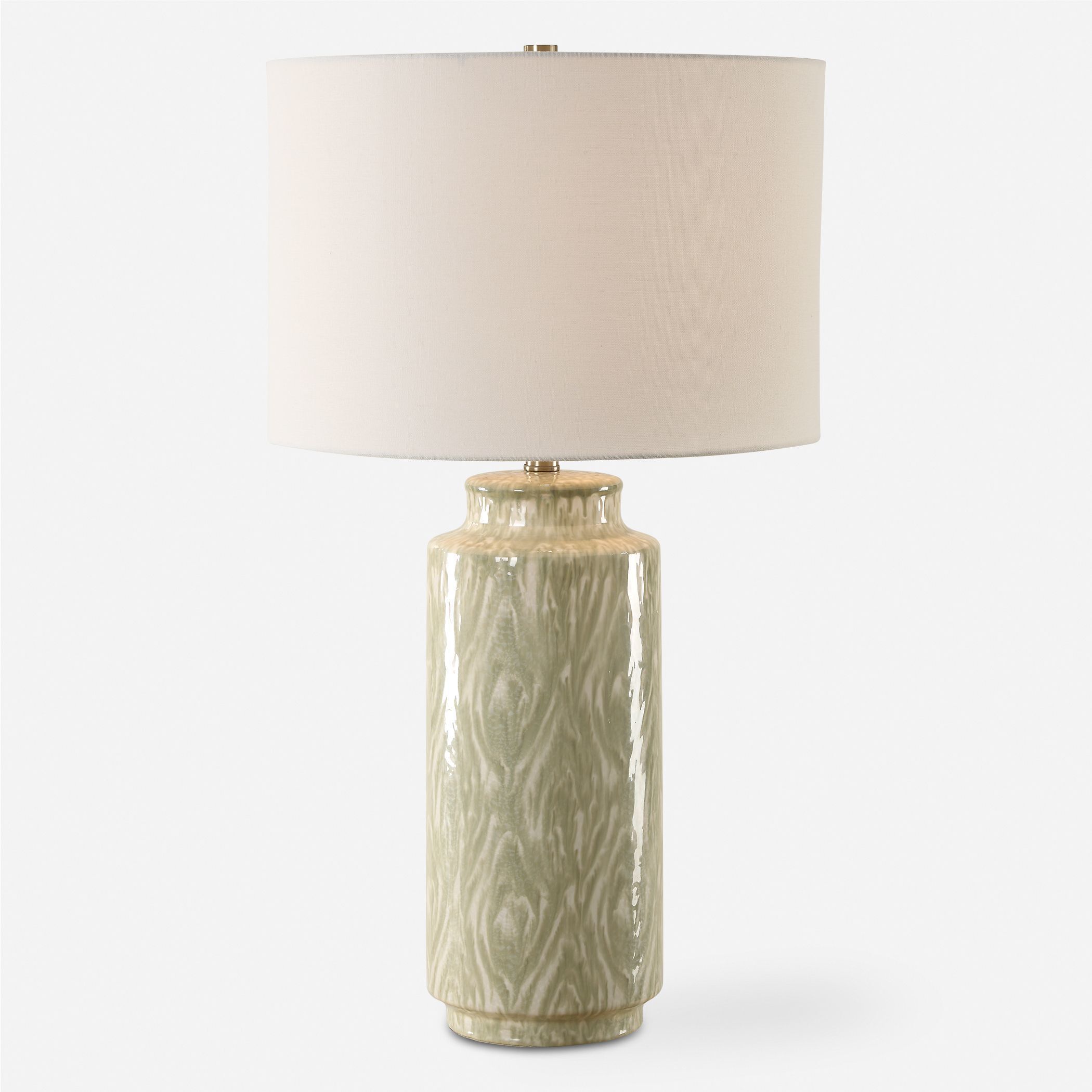 Laurel 28 inch 150.00 watt Cream and Sage Glaze Table Lamp Portable Light