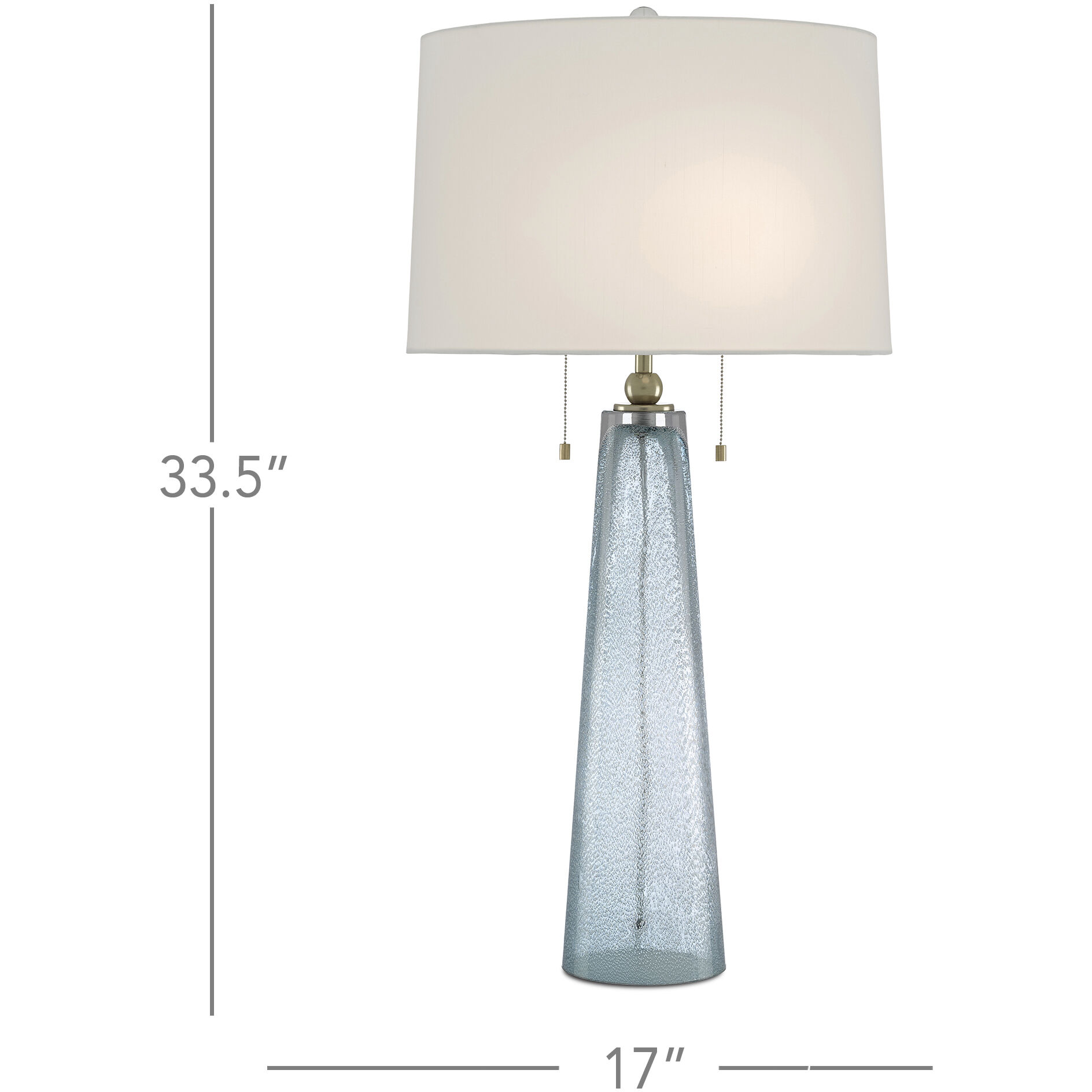 Looke 33.5 inch 75 watt Blue/Brass Table Lamp Portable Light