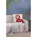 Anita 24 X 6.5 inch Red and White Pillow, Set of 2