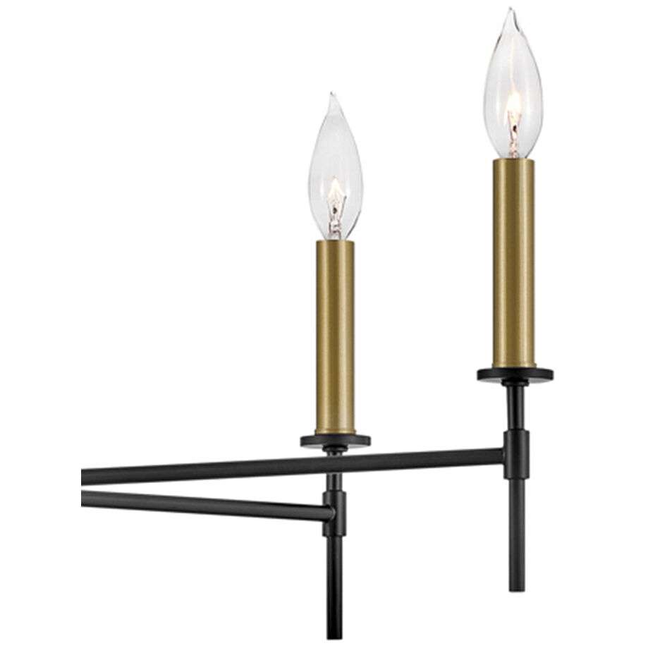 Hux LED 28 inch Black Chandelier Ceiling Light