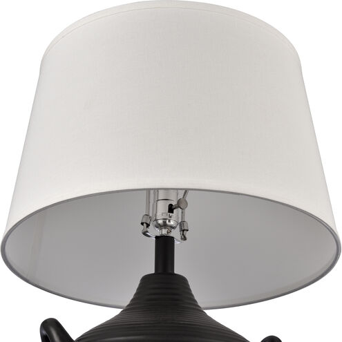 Oxford 25 inch 150.00 watt Gloss Black with Matte Black Table Lamp Portable Light