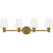 Sean Lavin Xavierre 4 Light 32.25 inch Burnished Brass Wall Bath Vanity Wall Light