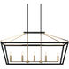 Mavonshire 5 Light 15 inch Black and Aged Gold Brass Chandelier Ceiling Light