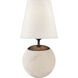 Thomas O'Brien Terri 15 inch 75 watt Alabaster Table Lamp Portable Light in Linen, Large