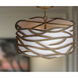 Branch Reality 4 Light 20 inch Textured Ashen Gold Semi Flush Mount Ceiling Light