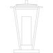 Brighton 1 Light 17 inch Antique Brass Column Mount in Clear with Clear Seedy Inner Cylinder