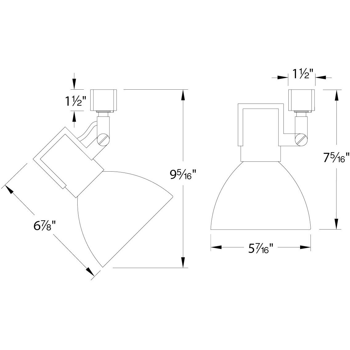 L Series 1 Light 120 White Track Head Ceiling Light in L Track