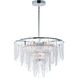 Glacier 9 Light 24 inch White/Polished Chrome Chandelier Ceiling Light