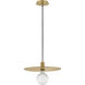 Lulu LED 15 inch Lacquered Brass Pendant Ceiling Light, Semi-Flush Mount