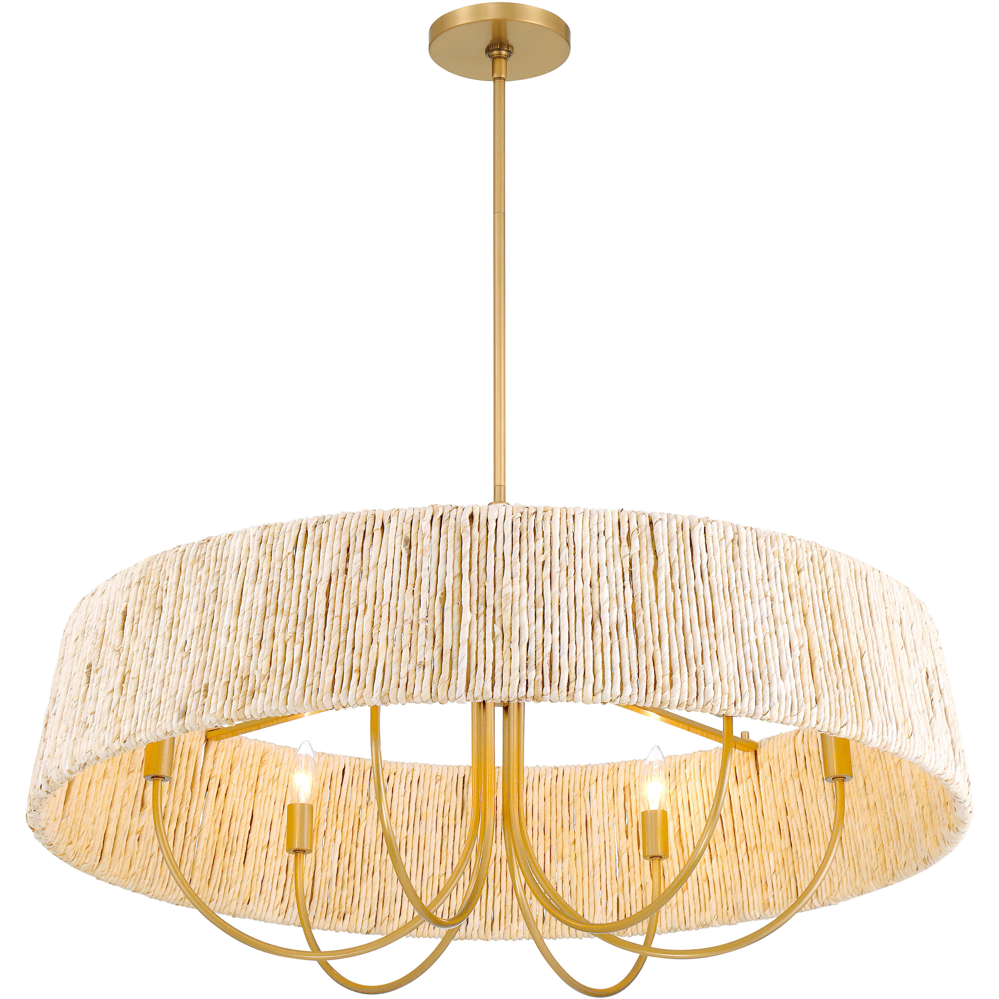 Hellia 6 Light 36 inch Legacy Brass Pendant Ceiling Light