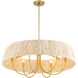 Hellia 6 Light 36 inch Legacy Brass Pendant Ceiling Light