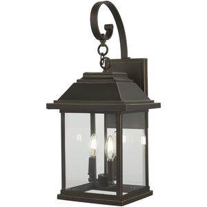 Mariner's Pointe 4 Light 26 inch Oil Rubbed Bronze/Gold Outdoor Wall Mount, Great Outdoors