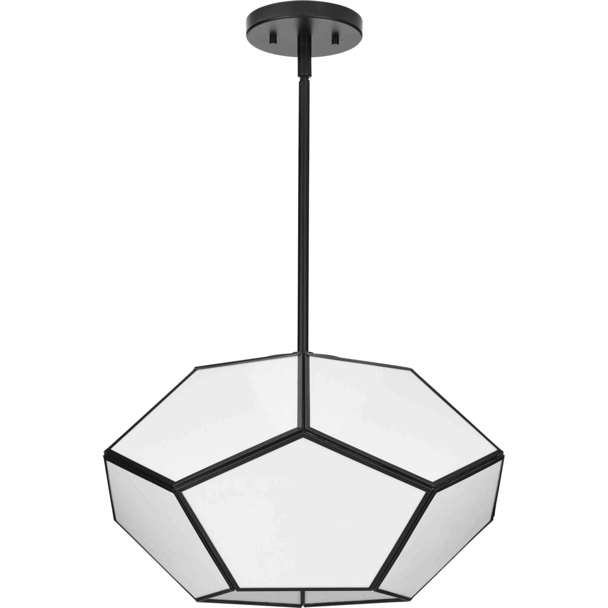 Latham 3 Light 18 inch Matte Black Semi-Flush Mount Ceiling Light
