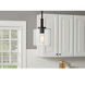 Melina 1 Light 6.75 inch Matte Black with Clear Pendant Ceiling Light