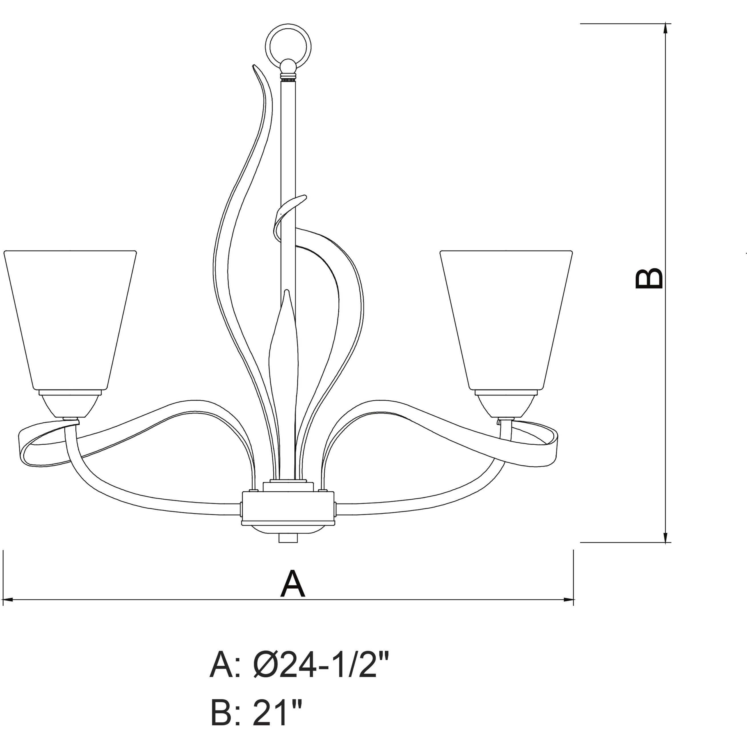 Cinta LED 24.5 inch Oil Rubbed Bronze Chandelier Ceiling Light