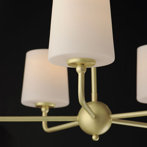 Bristol 5 Light 27 inch Satin Brass Single-Tier Chandelier Ceiling Light