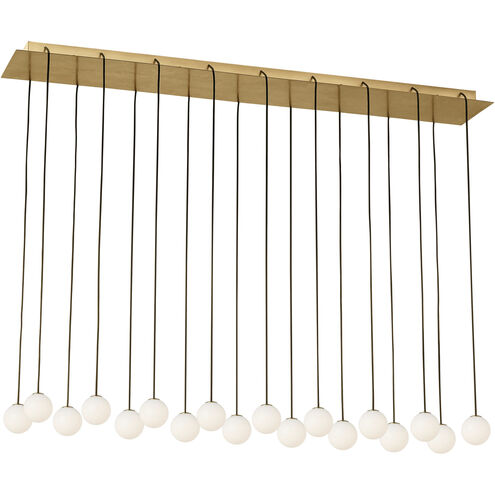 Sean Lavin Orbet LED 11.2 inch Hand Rubbed Antique Brass Chandelier Ceiling Light in 120V
