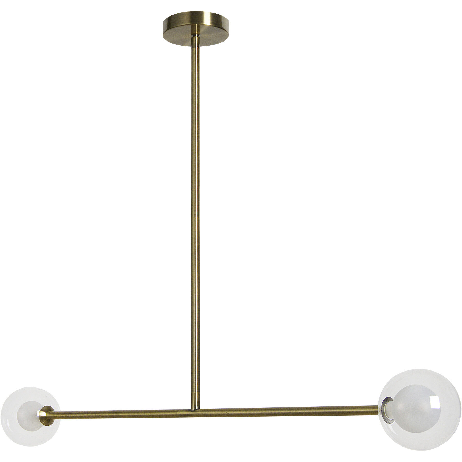 Thiago LED 4.75 inch Antique Brass Linear Pendant Ceiling Light