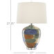 Rainbow 27.25 inch 150 watt Blue and Green and Sand and Rust and Clear Table Lamp Portable Light