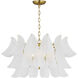 C&M by Chapman & Myers Chloe 5 Light 31.75 inch Burnished Brass Chandelier Ceiling Light